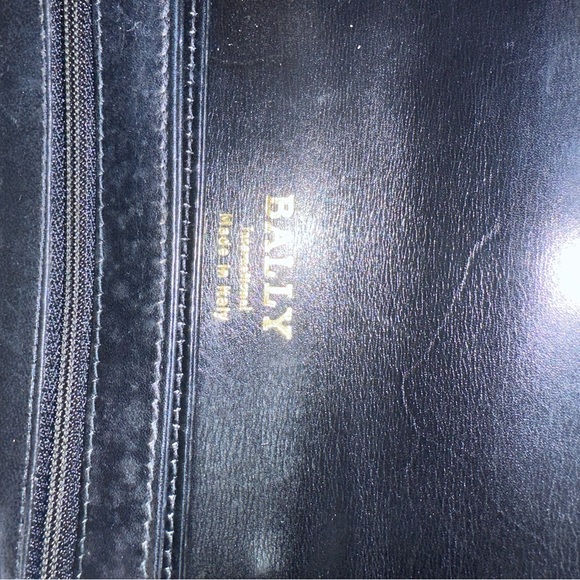 🖤 Bally Vintage Black Leather Accordion Satchel Bag - Picture 8 of 16